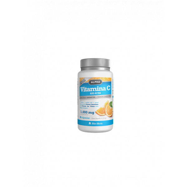 Alpha Vitamina-C nao acida1000 mg 30 capsulas Bio-Hera